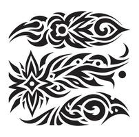 tribal tatouage conception silhouette illustration, tribal tatouage conception vecteur