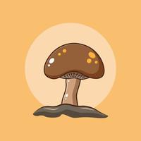 illustration d'icône de champignon mignon dessin animé vecteur