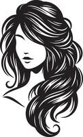 fille cheveux style illustration vecteur