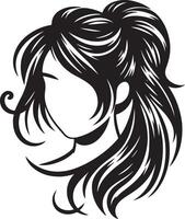 fille cheveux style illustration vecteur