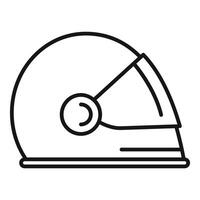 ligne art illustration de une moto casque vecteur