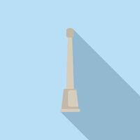 Facile plat conception de le Eiffel la tour moulage une ombre sur une bleu Contexte vecteur