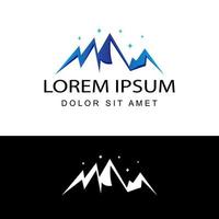 vecteur de conception de modèle de logo de montagne
