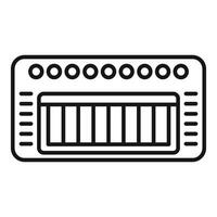 noir et blanc illustration de piano clavier vecteur