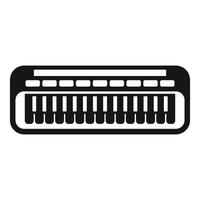 graphique illustration de une noir et blanc clavier icône isolé sur une plaine Contexte vecteur