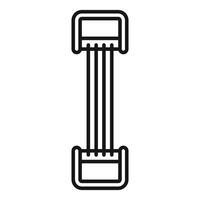 simplifié ligne art de gymnastique parallèle bars adapté pour logos, applications, et dessins vecteur