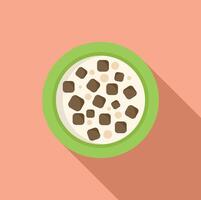 plat conception illustration de Chocolat puce biscuit vecteur