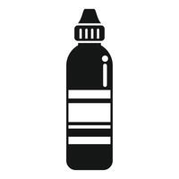 noir silhouette de des sports l'eau bouteille vecteur
