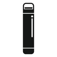 noir lampe de poche icône isolé sur blanc vecteur