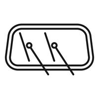 minimaliste icône de épingles sur une coussin vecteur