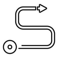 contour de une stéthoscope icône vecteur