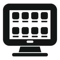 en ligne calendrier interface sur ordinateur écran vecteur