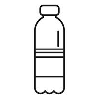 ligne art Plastique bouteille icône vecteur