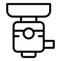 illustration de une caméra éclat accessoire icône dans noir et blanc vecteur