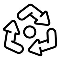 recycler symbole ligne art illustration vecteur