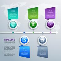 Modèle d&#39;infographie Timeline vecteur