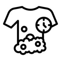 blanchisserie Icônes sur T-shirt illustration vecteur