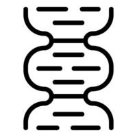 noir et blanc ADN brin icône vecteur