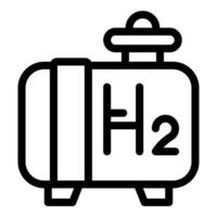 hydrogène espace de rangement réservoir icône vecteur