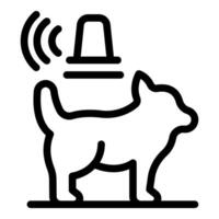 sans fil signal alerte chien icône vecteur