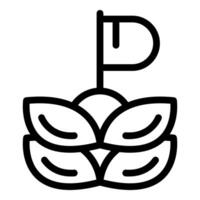 végétalien restaurant logo avec lettre p drapeau vecteur