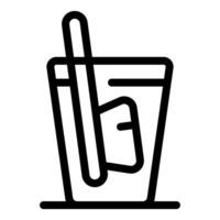 iconique illustration de une boisson avec paille vecteur