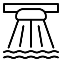 hydro Puissance barrage icône illustration vecteur