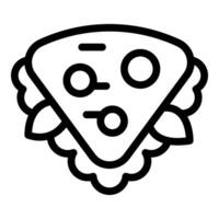 plat icône de une stylisé Pizza tranche vecteur