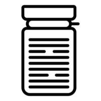 médicament bouteille ligne icône illustration vecteur