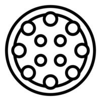 illustration de une Facile pepperoni Pizza icône vecteur