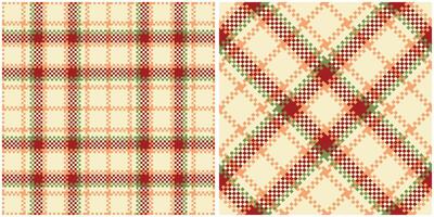 plaids modèle transparent. classique plaid tartan sans couture tartan illustration ensemble pour foulard, couverture, autre moderne printemps été l'automne hiver vacances en tissu imprimer. vecteur