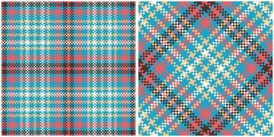 tartan plaid sans couture modèle. Écossais plaid, sans couture tartan illustration ensemble pour foulard, couverture, autre moderne printemps été l'automne hiver vacances en tissu imprimer. vecteur