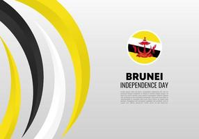affiche de la fête de l'indépendance de brunei pour la célébration le 23 février. vecteur