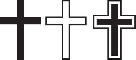 ensemble de croix simple vecteur