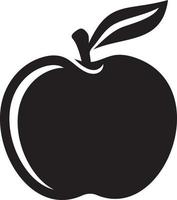 icône de pomme noire vecteur