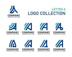 lettre a initiales collection de modèles de conception de logo pour l'entreprise vecteur