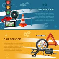 Bannières horizontales d&#39;entretien de voiture vecteur