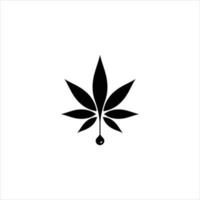 logo de cannabis ou modèle vectoriel de logo de chanvre