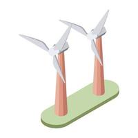 concepts d'éoliennes vecteur