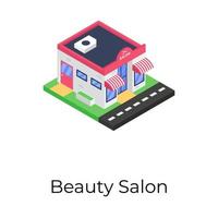 concepts de salon de beauté vecteur