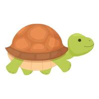 conception de une de bonne humeur dessin animé tortue avec une amical sourire vecteur