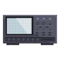 détaillé dessin animé de un démodé oscilloscope pour électronique concepts vecteur