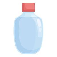 dessin animé illustration de une Vide bleu bouteille vecteur