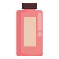 Vide étiquette rose shampooing bouteille illustration vecteur