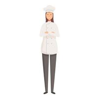 dessin animé chef personnage dans uniforme vecteur