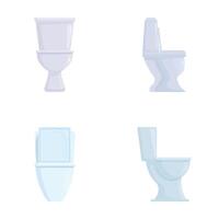 ensemble de moderne toilettes dans plat conception style vecteur