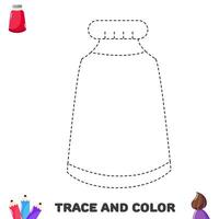 écriture entraine toi pour enfants. trace et Couleur peindre tube. école Provisions vecteur