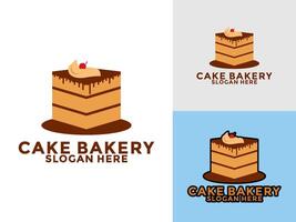 gâteau logo icône modèle, gâteau boulangerie logo illustration vecteur