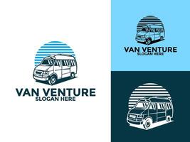 van logo , mini van symbole logo modèle, livraison et la logistique prestations de service concept vecteur