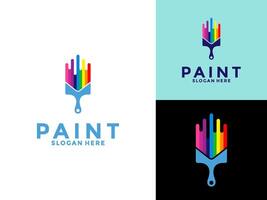 La peinture prestations de service logo , coloré Accueil peindre logo icône modèle vecteur